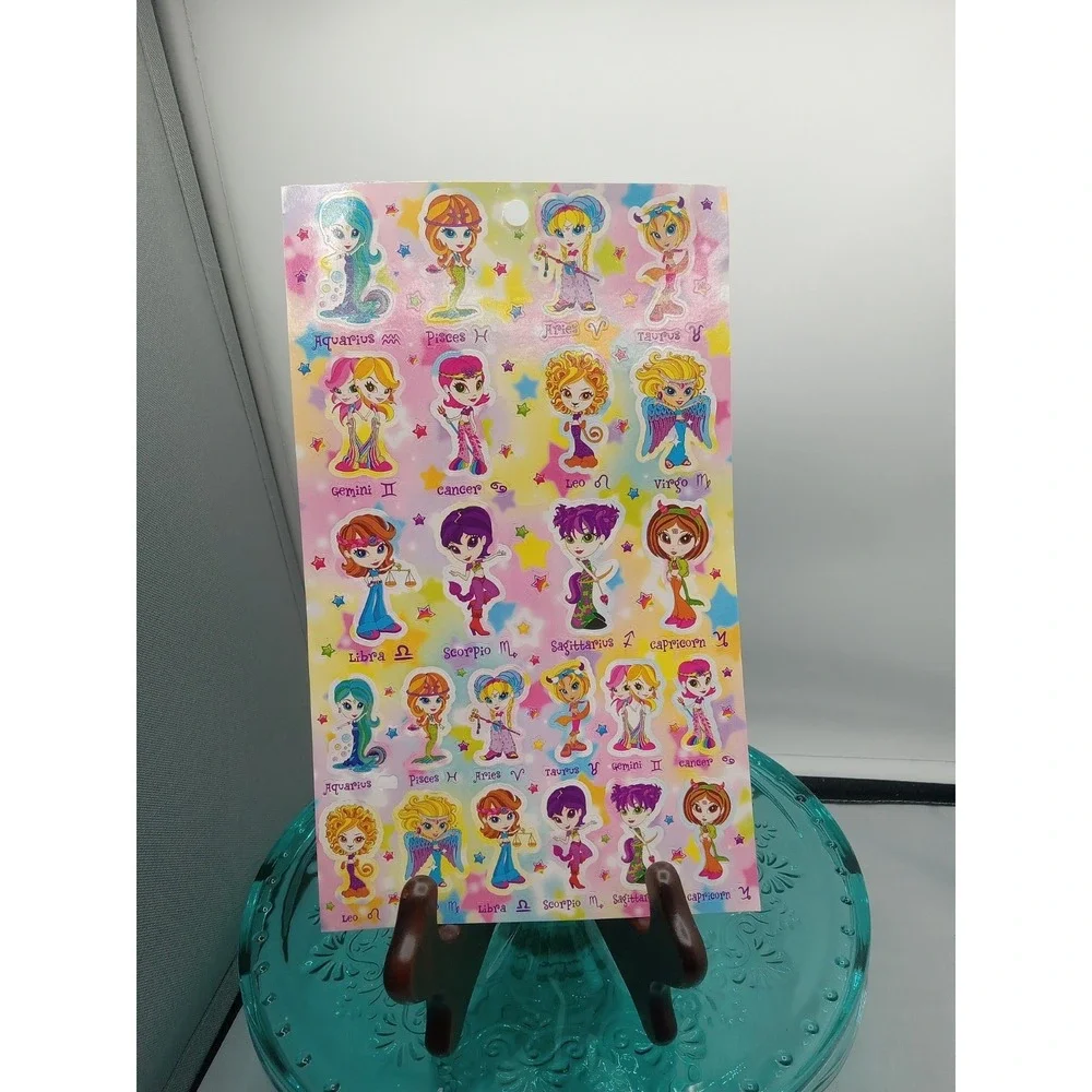 Lisa Frank Zodiac Astrology Sticker Sheet S1023  Full Sheet Unused Year? Fr Book